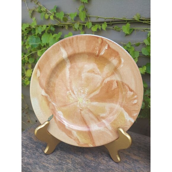 Set Of 2 Pier 1 Watercolor Blooms8 1/4" Salad Plates - Picture 2 of 4